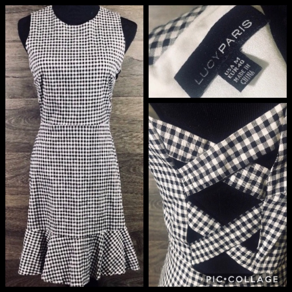 Stunning Lucy Paris Flounced Gingham Summer Dress